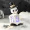 Glitzhome® 10" Lighted Halloween Resin Skull Reading Book Table Décor